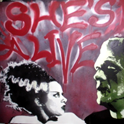 The Bride of Frankenstein & Frank himself!